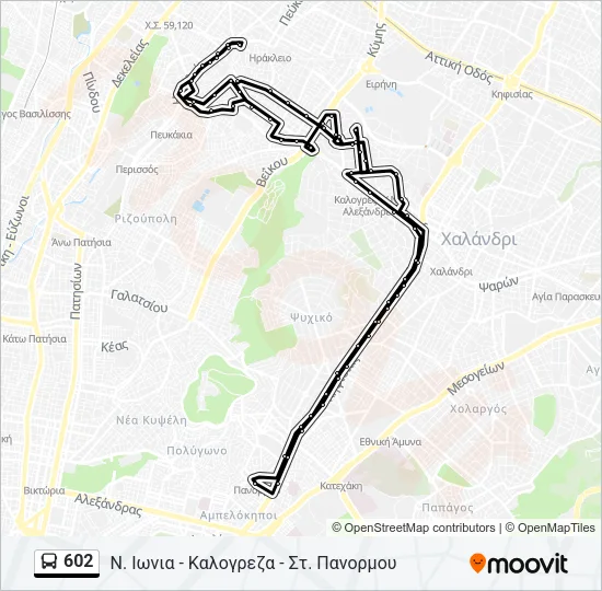 602 Bus Line Map