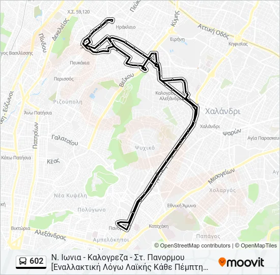 602 Bus Line Map