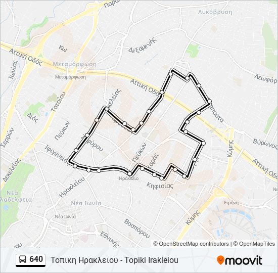 640 bus Line Map