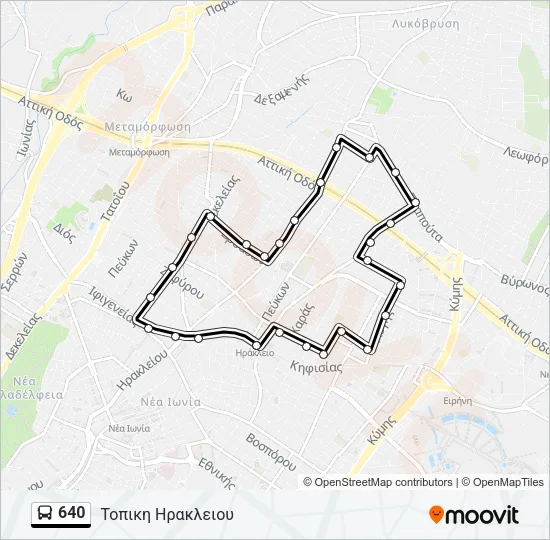 640 Bus Line Map