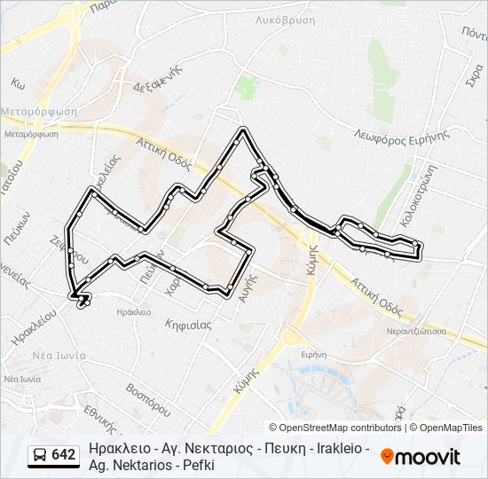 642 bus Line Map