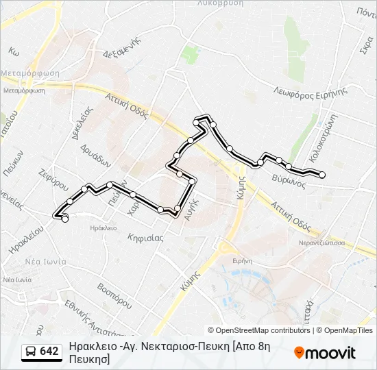 642 Bus Line Map