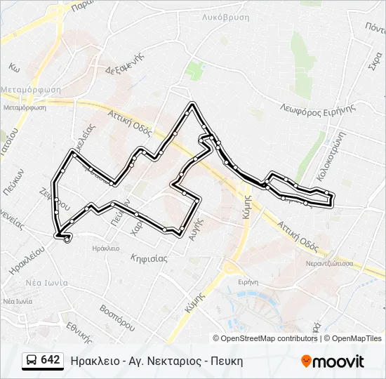 642 Bus Line Map