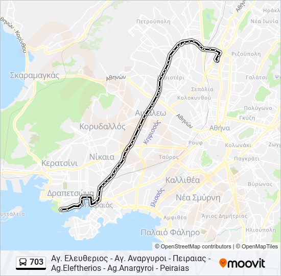 703 bus Line Map