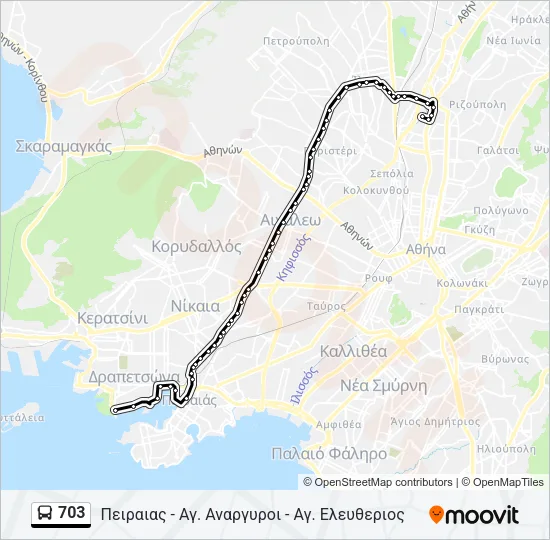 703 Bus Line Map