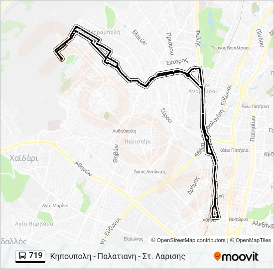 719 Bus Line Map