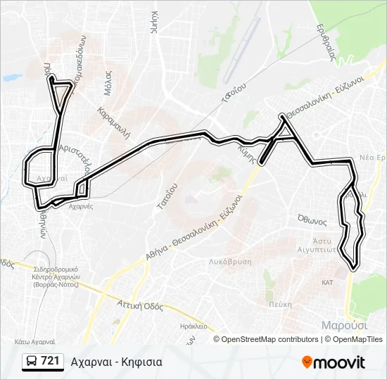 721 Bus Line Map