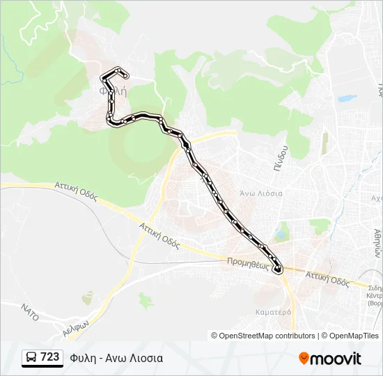 723 Bus Line Map