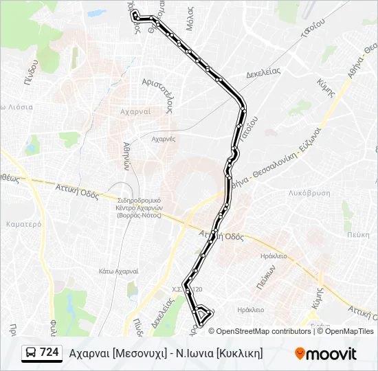 724 Bus Line Map