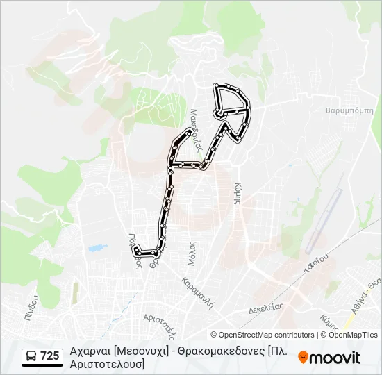725 Bus Line Map