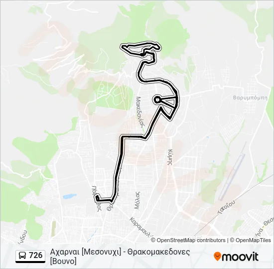 726 Bus Line Map