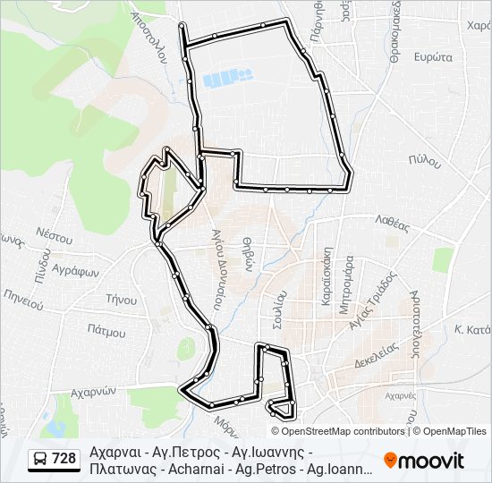 728 bus Line Map