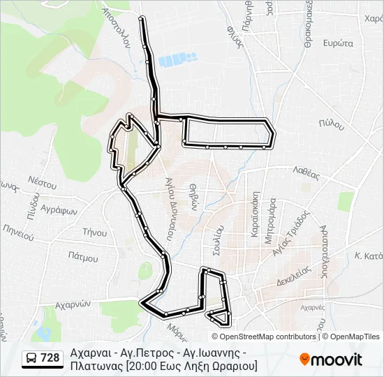 728 Bus Line Map