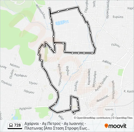 728 Bus Line Map