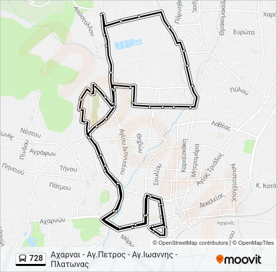 728 Bus Line Map