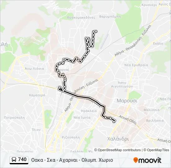 740 Bus Line Map