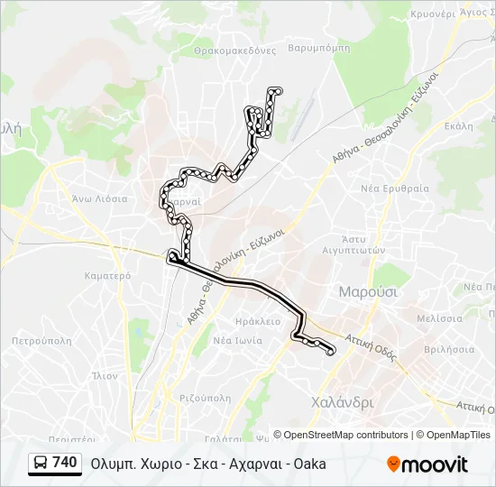 740 Bus Line Map