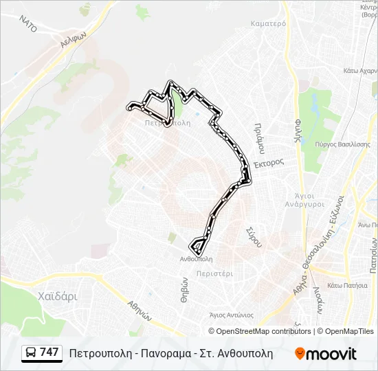 747 Bus Line Map
