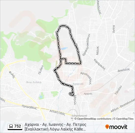 752 Bus Line Map