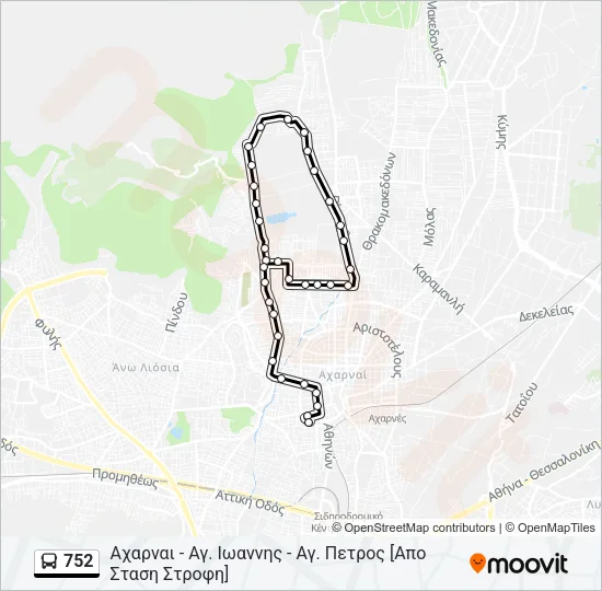 752 Bus Line Map