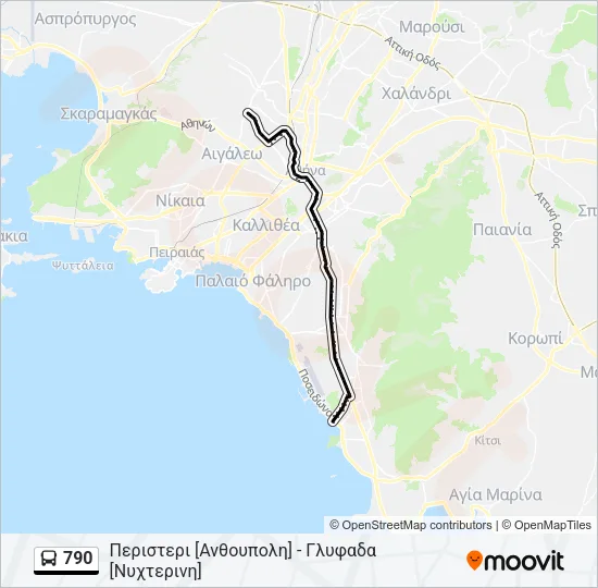 790 Bus Line Map