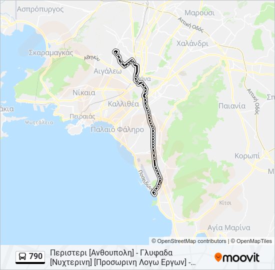 790 bus Line Map