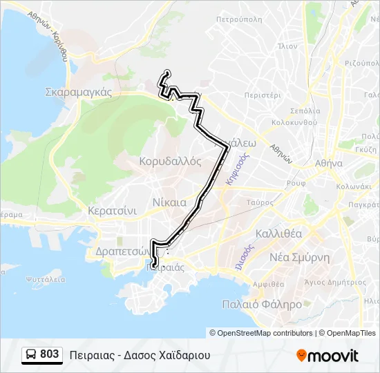 803 Bus Line Map