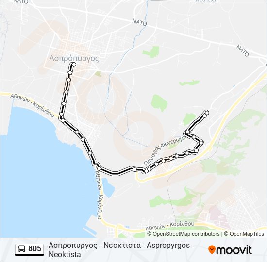 805 bus Line Map