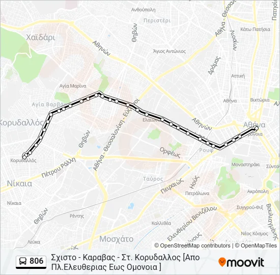 806 Bus Line Map