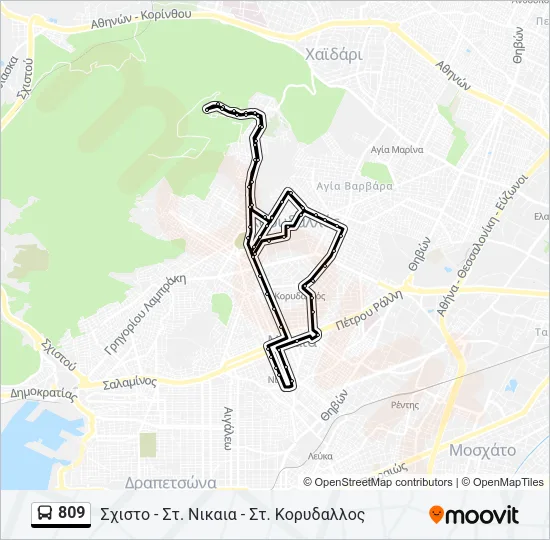 809 Bus Line Map