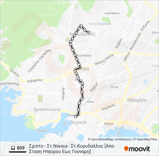 809 Bus Line Map