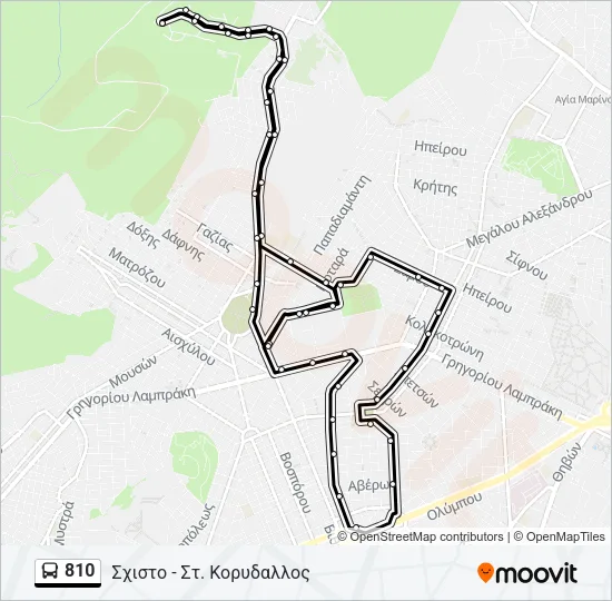 810 Bus Line Map