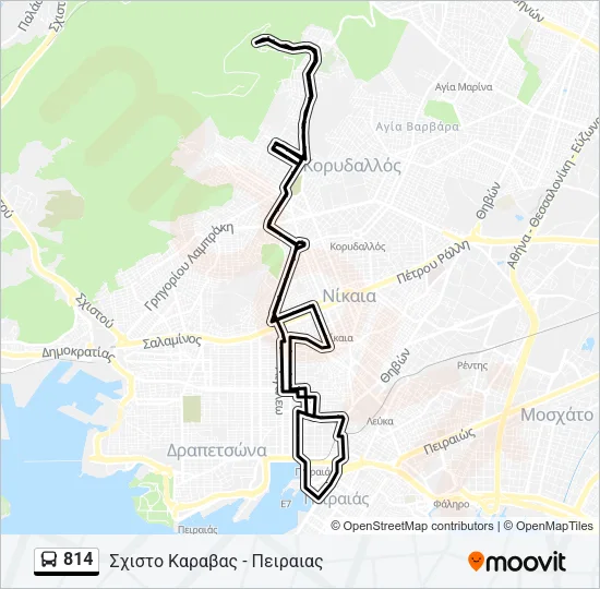 814 Bus Line Map
