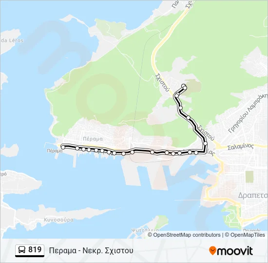 819 Bus Line Map
