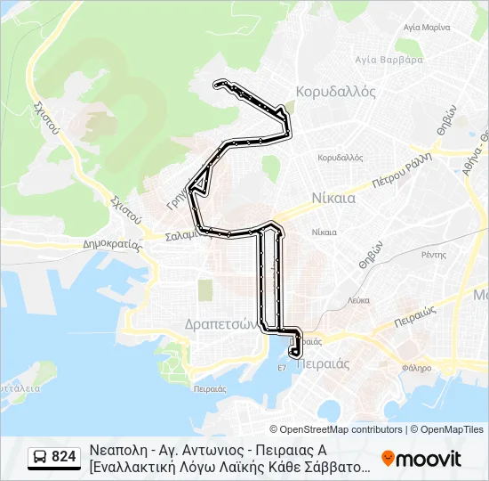 824 Bus Line Map