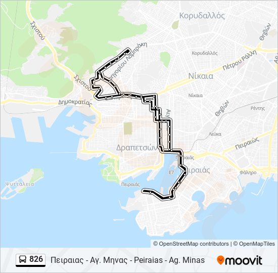 826 bus Line Map