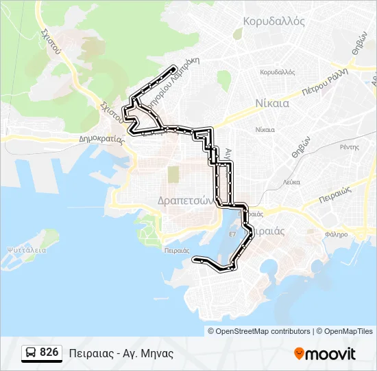 826 Bus Line Map