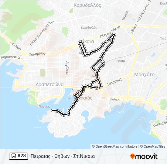 828 Bus Line Map