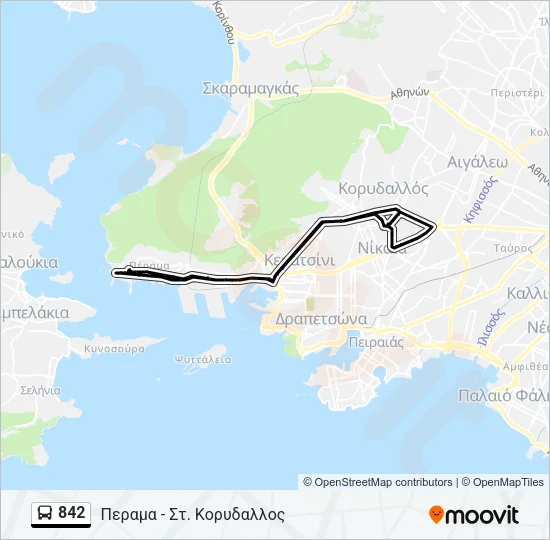 842 Bus Line Map