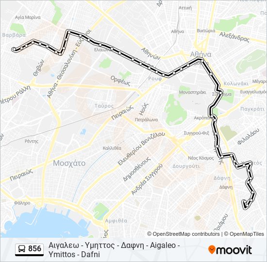 856 bus Line Map