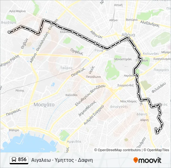 856 Bus Line Map