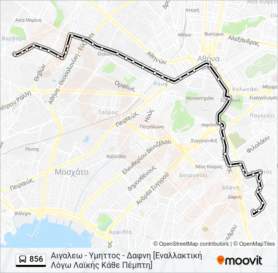 856 Bus Line Map