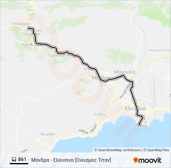 861 Bus Line Map