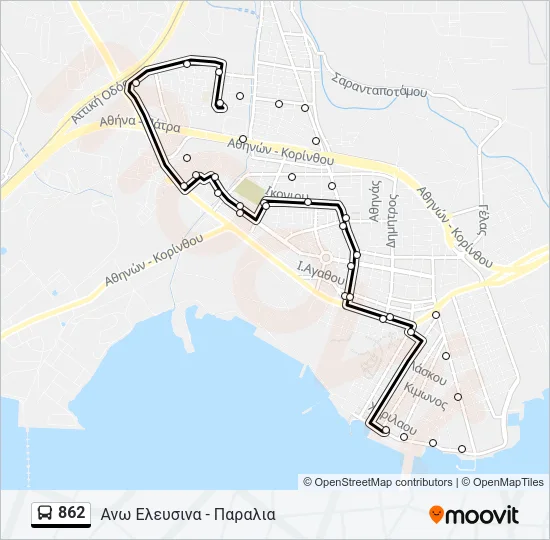 862 Bus Line Map