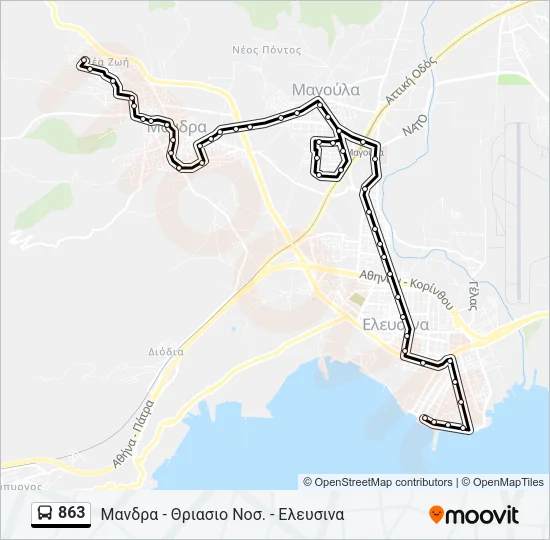 863 Bus Line Map