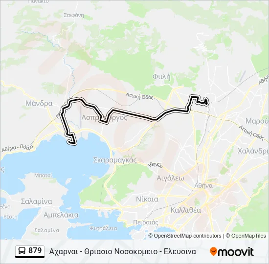 879 Bus Line Map