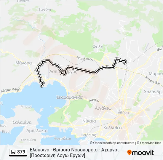 879 Bus Line Map
