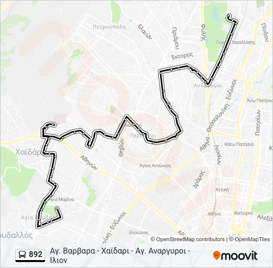 892 Bus Line Map