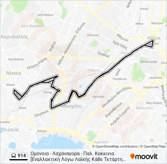 914 Bus Line Map