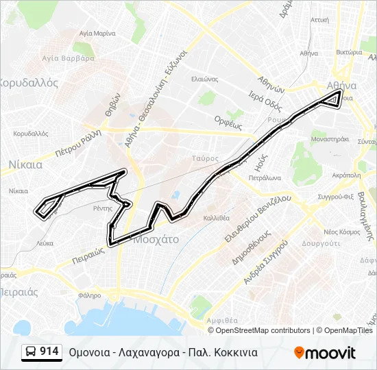 914 Bus Line Map